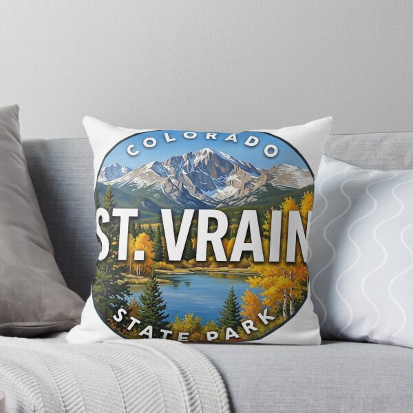Item preview, St. Vrain State Park Colorado Autumn Gold Round Badge Sticker designed and sold by DetourDgn.