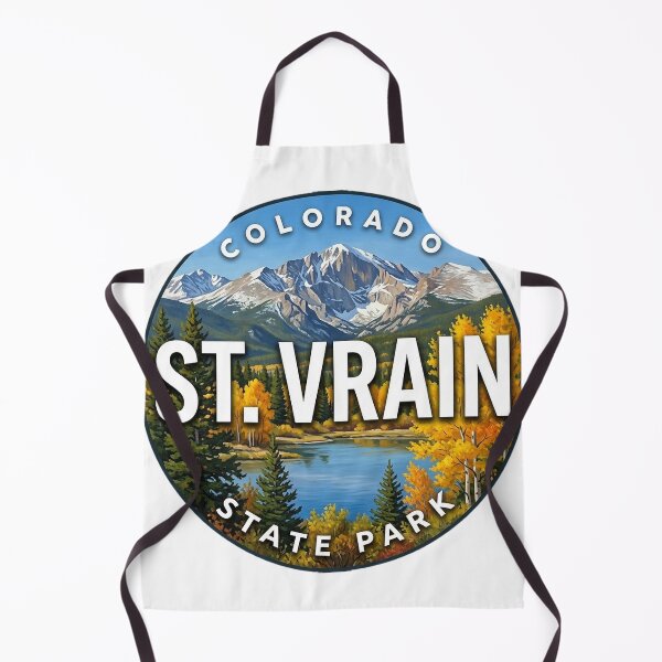 Item preview, St. Vrain State Park Colorado Autumn Gold Round Badge Sticker designed and sold by DetourDgn.