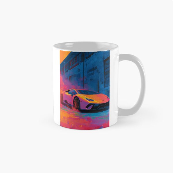 Aperçu de l'œuvre Lamborghini Huracan Performante Automobile Pop Art créée et vendue par AutoPopStudio.