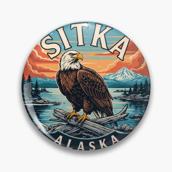 Item preview, Sitka Alaska: Bald Eagle Vintage  designed and sold by CircinusStore.