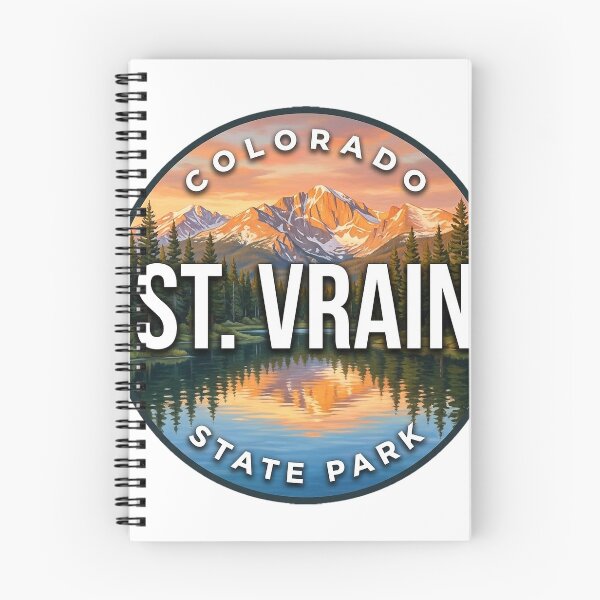 Item preview, St. Vrain State Park Colorado Alpenglow Round Badge Sticker designed and sold by DetourDgn.