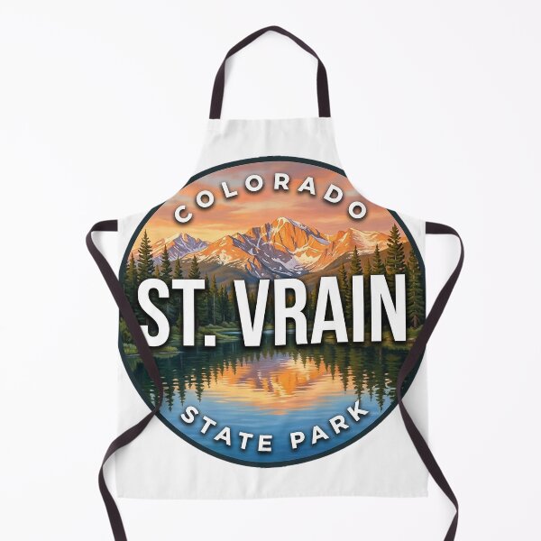 Item preview, St. Vrain State Park Colorado Alpenglow Round Badge Sticker designed and sold by DetourDgn.