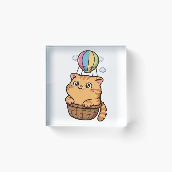 Artikelvorschau, Dreamy Hot Air Balloon Cat Sky Float entworfen und verkauft von Dlvznbm.