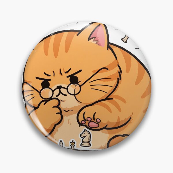 Artikelvorschau, Serious Chess Player Cat Thinking Glasses entworfen und verkauft von Dlvznbm.