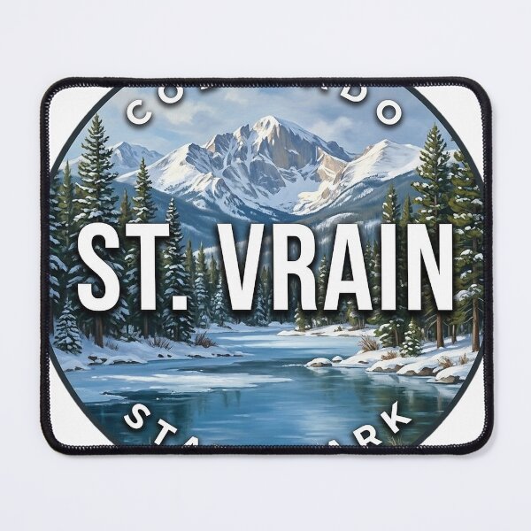 Item preview, St. Vrain State Park Colorado Winter Snow Round Badge Sticker designed and sold by DetourDgn.