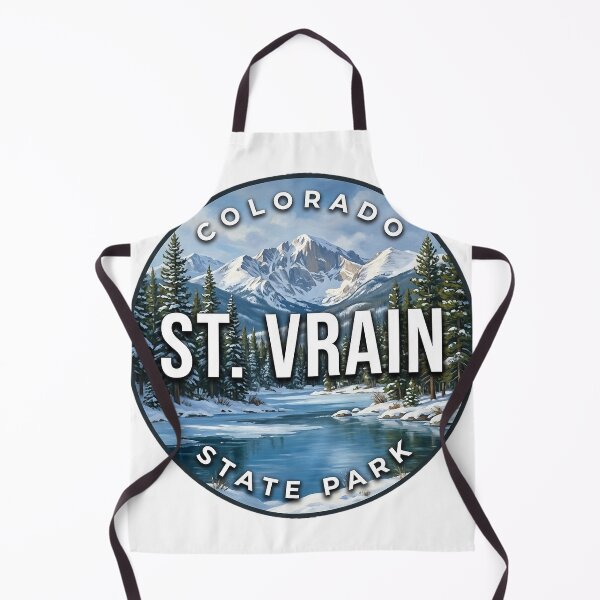 Item preview, St. Vrain State Park Colorado Winter Snow Round Badge Sticker designed and sold by DetourDgn.