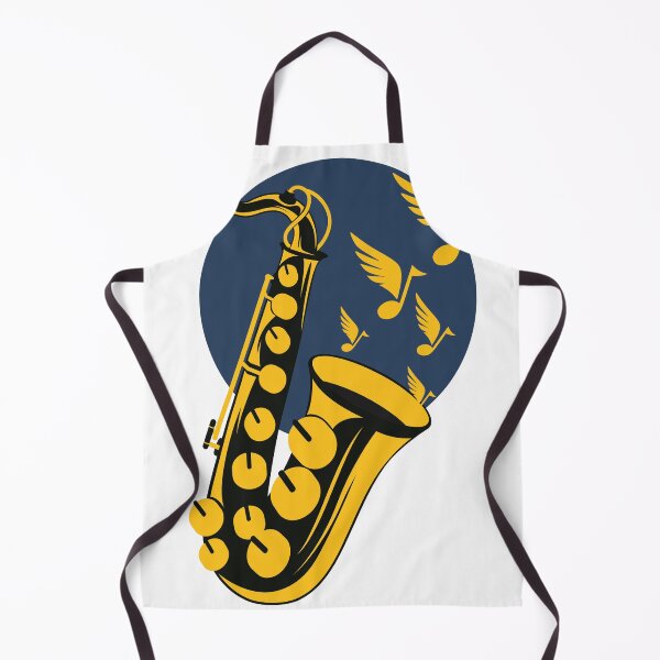 Item preview, Retro Jazz Saxophone Illustration | Midnight Blue Music Design | Vintage Musical Instrument Art | Jazz Lover Gift designed and sold by Studio pod Burom.