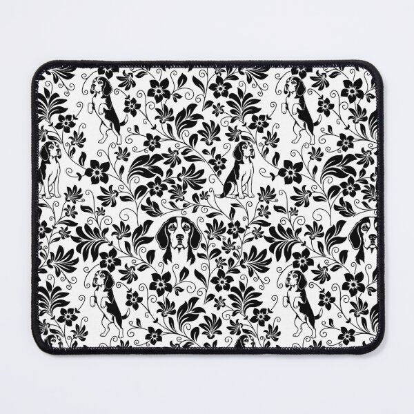 Item preview, Beagle Floral Silhouette Botanical Dog Art Black designed and sold by WildLakePatterns.