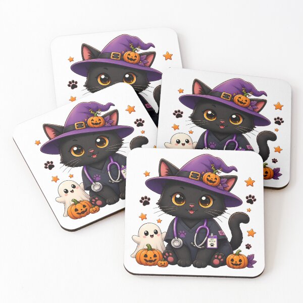 Item preview, Witchy Vet Cat – Purranormal Veterinary Activity Halloween Design designed and sold by Bettybee00.