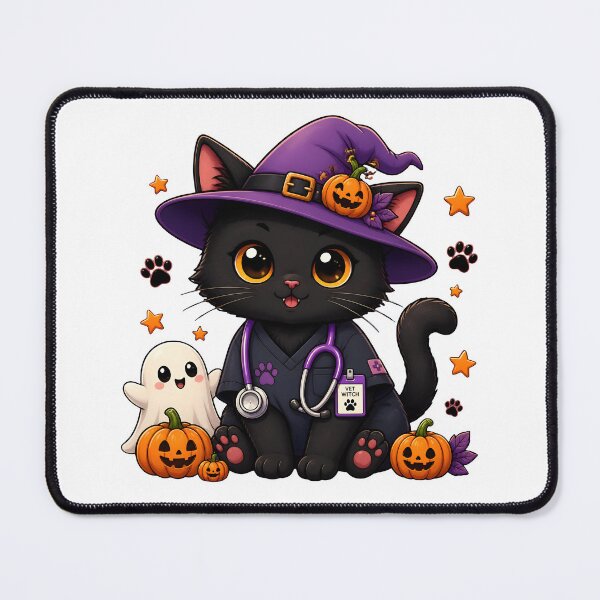 Item preview, Witchy Vet Cat – Purranormal Veterinary Activity Halloween Design designed and sold by Bettybee00.