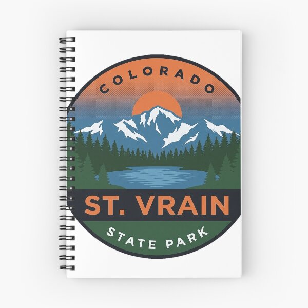 Item preview, St. Vrain State Park Colorado Retro Peaks Vintage Badge Sticker designed and sold by DetourDgn.