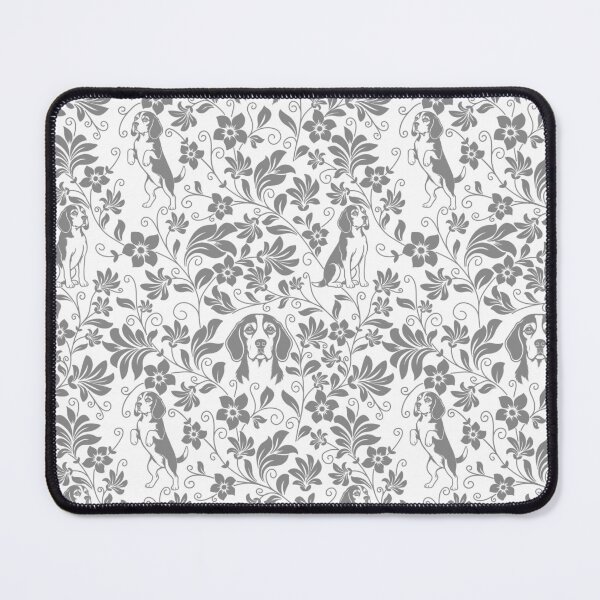 Item preview, Beagle Floral Silhouette Botanical Dog Art Grey designed and sold by WildLakePatterns.