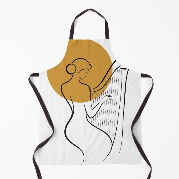 Item preview, Golden Harp Art Print, Elegant Harpist Art, Classical Music Print, Harp Player Gift, Minimalist Music Room Decor, Art Deco Print designed and sold by Studio pod Burom.