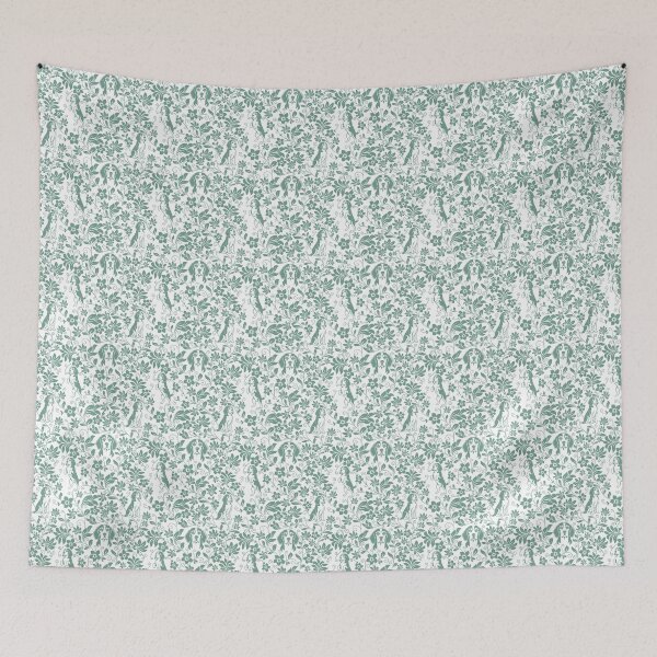 Item preview, Beagle Floral Silhouette Botanical Dog Art Green designed and sold by WildLakePatterns.