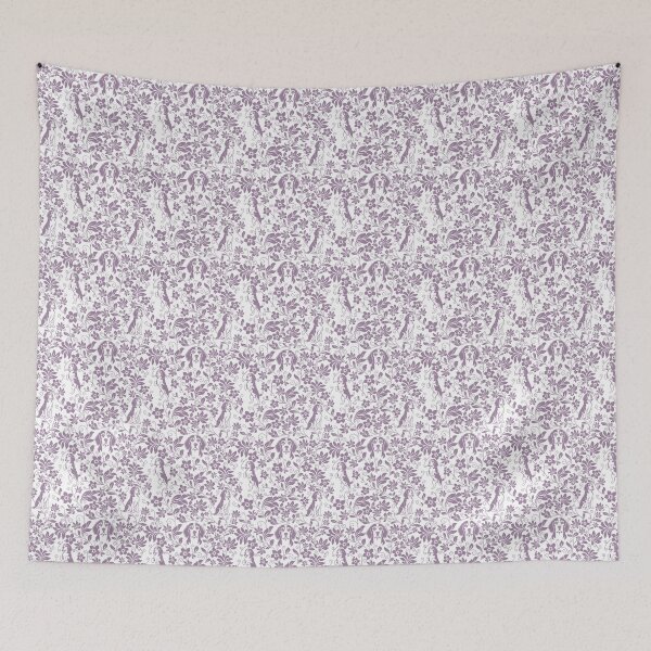 Item preview, Beagle Floral Silhouette Botanical Dog Art Lavender  designed and sold by WildLakePatterns.
