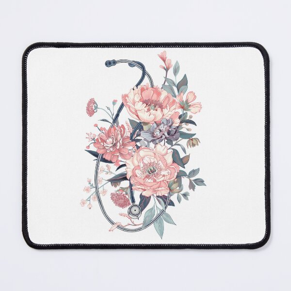 Item preview, Elegant pink floral stethoscope – Floral medical design designed and sold by Artdavesalzburg.