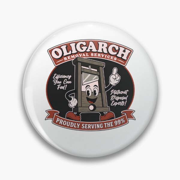 Item preview, Oligarch Removal Services Vintage Guillotine Mascot Graphic designed and sold by SEINENGAPPI12.