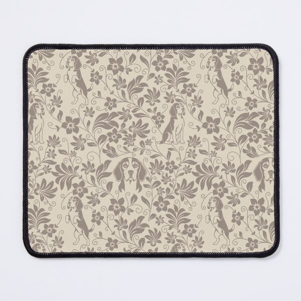 Item preview, Beagle Floral Silhouette Botanical Dog Art Sepia designed and sold by WildLakePatterns.