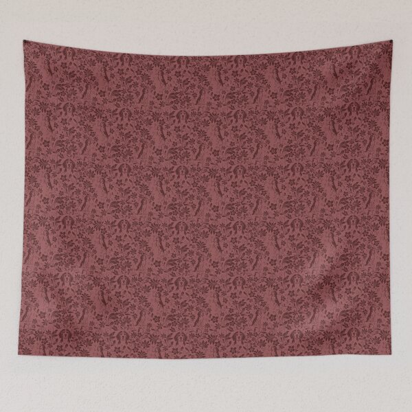 Item preview, Beagle Floral Silhouette Botanical Dog Art Red designed and sold by WildLakePatterns.