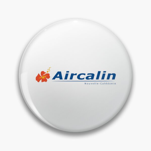 Item preview, Aircalin Air Calédonie Logo Red Hibiscus Flower With Blue Wordmark designed and sold by danillariyadi.