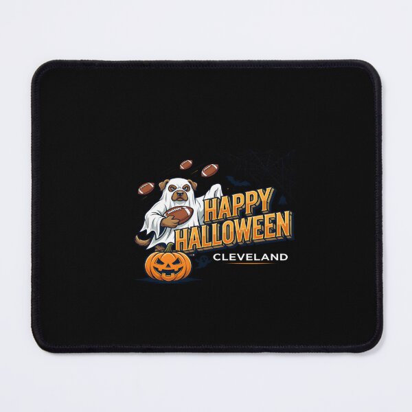 Item preview, Cleveland Football Happy Halloween Ghost Dog Tee designed and sold by Gescosper.