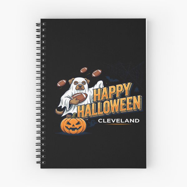 Item preview, Cleveland Football Happy Halloween Ghost Dog Tee designed and sold by Gescosper.