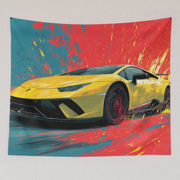 Item preview, Lamborghini Huracan Performante Modern Automotive Artwork designed and sold by AutoPopStudio.