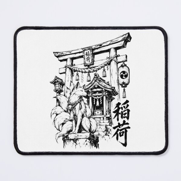 Item preview, Kitsune Inari Shrine in Ink designed and sold by bapupa.