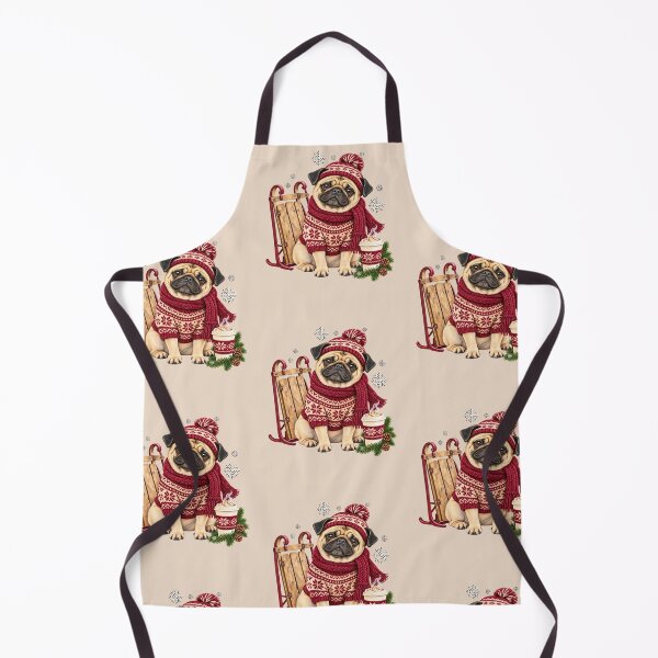 Item preview, Cute Pug Winter Sled Holiday Dog designed and sold by Cute & Sassy Custom Gifting Boutiques.