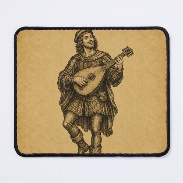 Item preview, Medieval Bard Playing Lute designed and sold by photoparadise22.