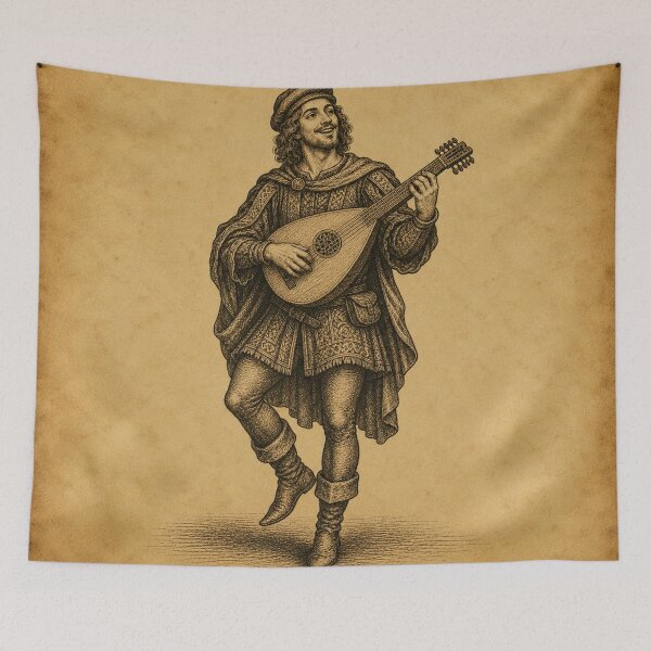 Item preview, Medieval Bard Playing Lute designed and sold by photoparadise22.