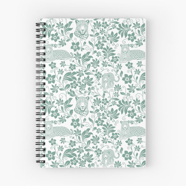 Item preview, Leopard Floral Silhouette Botanical Wildlife Art Green designed and sold by WildLakePatterns.