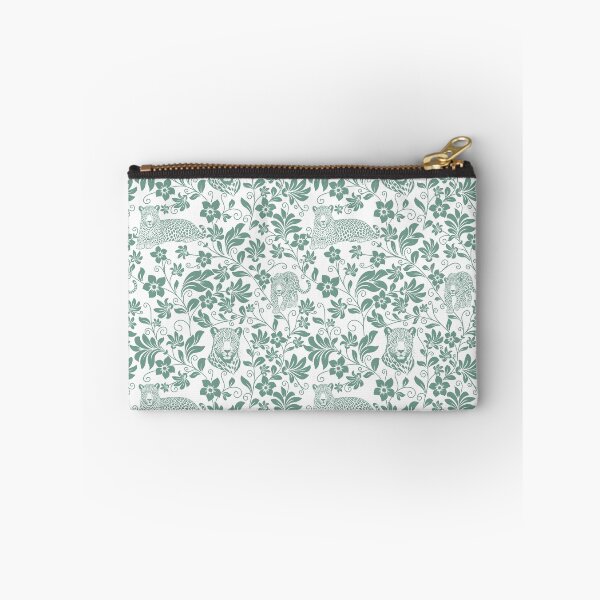 Item preview, Leopard Floral Silhouette Botanical Wildlife Art Green designed and sold by WildLakePatterns.