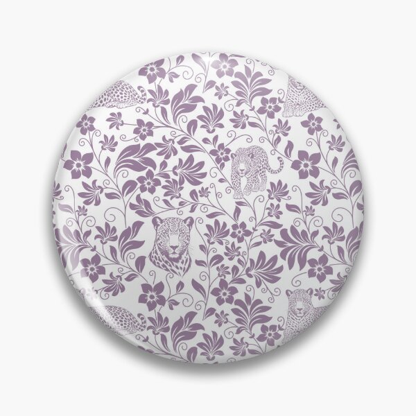 Item preview, Leopard Floral Silhouette Botanical Wildlife Art Lavender  designed and sold by WildLakePatterns.