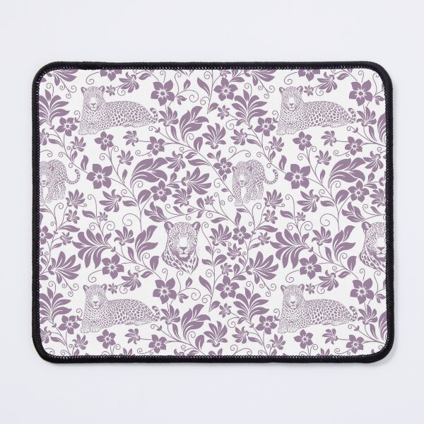 Item preview, Leopard Floral Silhouette Botanical Wildlife Art Lavender  designed and sold by WildLakePatterns.