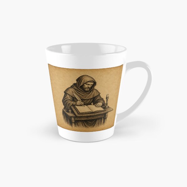 Item preview, Medieval Monk Scribe Writing Manuscript designed and sold by photoparadise22.