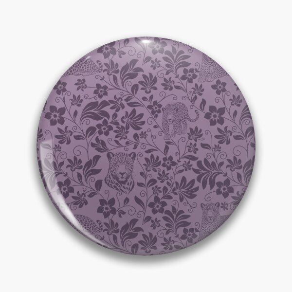 Item preview, Leopard Floral Silhouette Botanical Wildlife Art Purple designed and sold by WildLakePatterns.