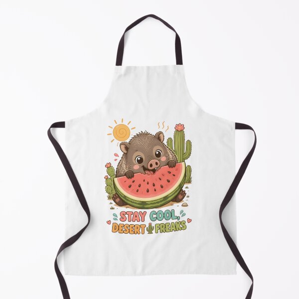 Item preview, Stay Cool, Desert Freaks – Cute Javelina Eating Watermelon designed and sold by Art-Arcade6.