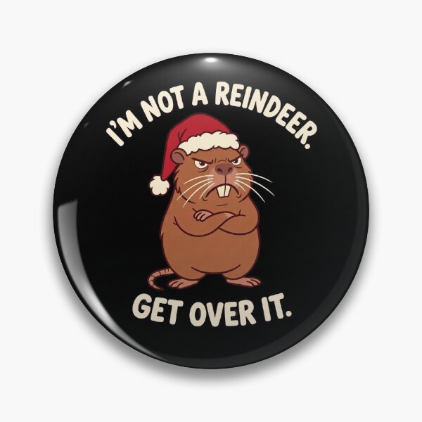 Item preview, Not a Reindeer Grumpy Nutria Funny Christmas Santa Hat designed and sold by BeaBuzz.