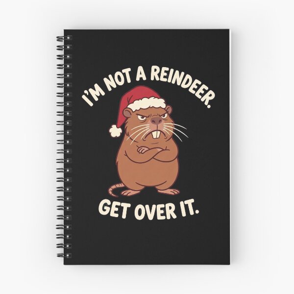 Item preview, Not a Reindeer Grumpy Nutria Funny Christmas Santa Hat designed and sold by BeaBuzz.