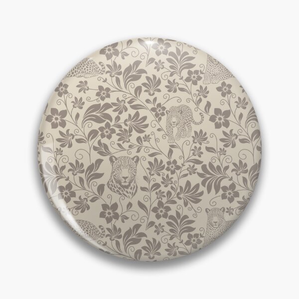 Item preview, Leopard Floral Silhouette Botanical Wildlife Art Sepia designed and sold by WildLakePatterns.