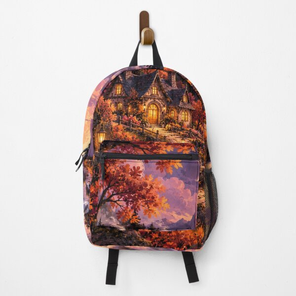 Item preview, Autumn Moonlight | Cosy Cottagecore Landscape of Hallow designed and sold by Joammiyon.