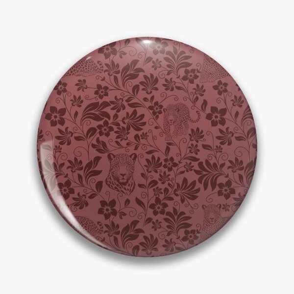 Item preview, Leopard Floral Silhouette Botanical Wildlife Art Red designed and sold by WildLakePatterns.