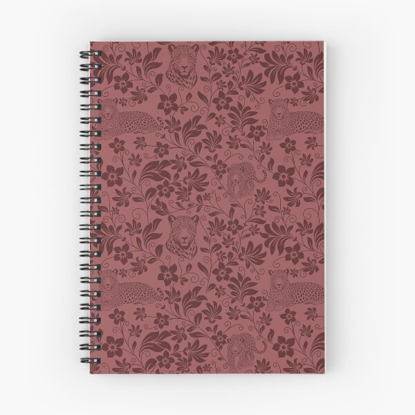 Item preview, Leopard Floral Silhouette Botanical Wildlife Art Red designed and sold by WildLakePatterns.