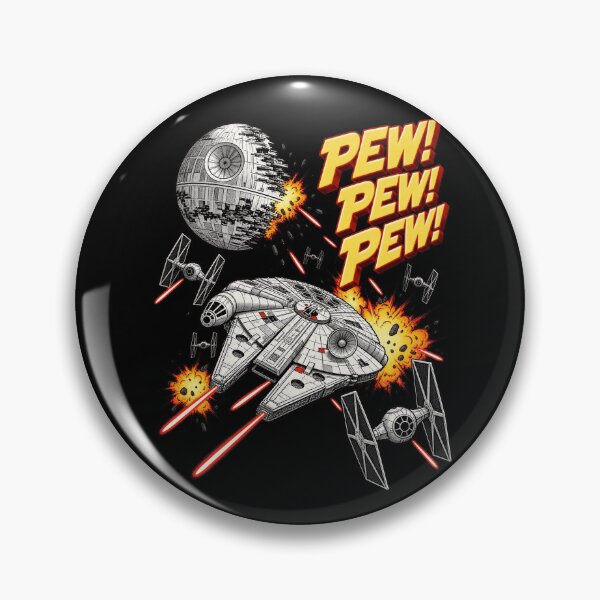 Aperçu de l'œuvre Pew Pew Pew Art graphique rétro de science-fiction sur les batailles spatiales créée et vendue par SEINENGAPPI8.