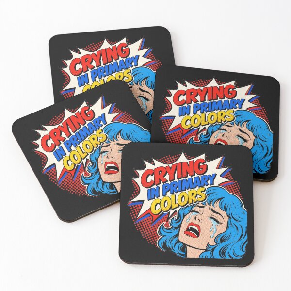 Item preview, Crying In Primary Colors – Retro Pop Art Comic Woman Illustration designed and sold by Per My Last Nerve Studio.