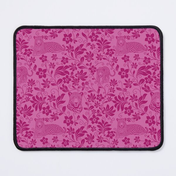 Item preview, Leopard Floral Silhouette Botanical Wildlife Art Pink designed and sold by WildLakePatterns.