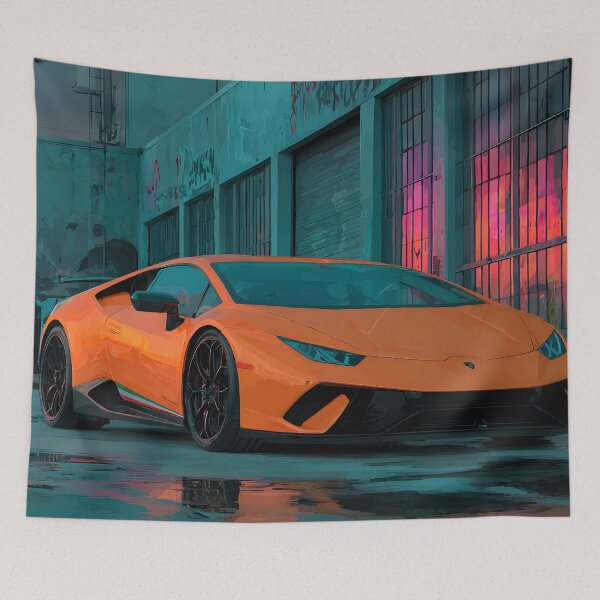 Item preview, Lamborghini Huracan Performante Sportscar Pop Art designed and sold by AutoPopStudio.