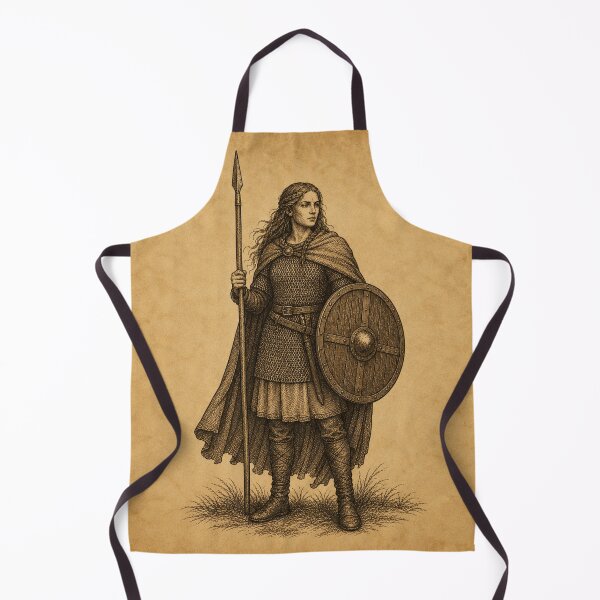 Item preview, Medieval Shield Maiden with Spear and Shield designed and sold by photoparadise22.