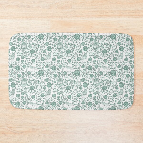 Item preview, Wolf Floral Silhouette Botanical Wildlife Art Green designed and sold by WildLakePatterns.